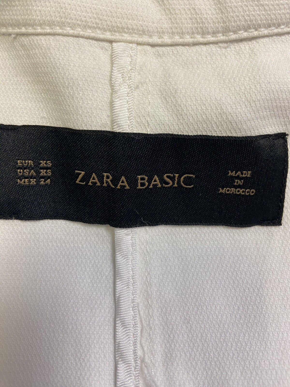 Zara Basic Womens White Open Front Jacket XS Ligh… - image 5