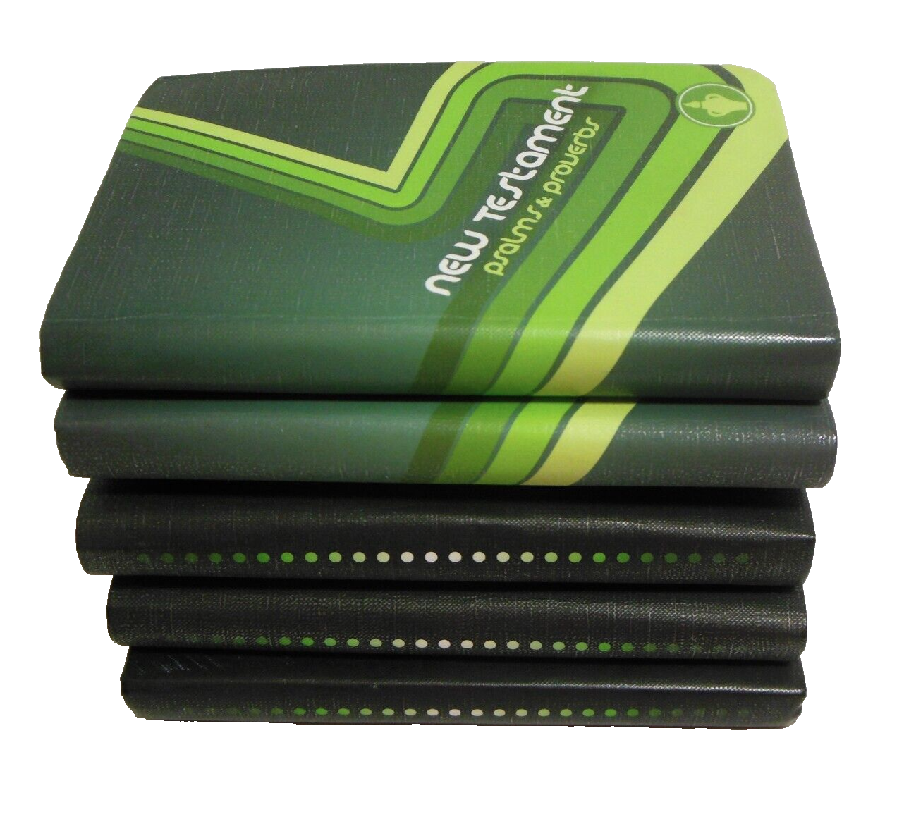 FIVE Gideon NKJV New Testament Psalms Proverbs Bibles LOT of 5 Green