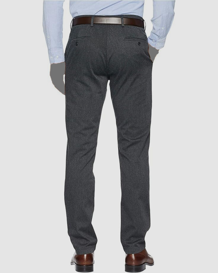 Dockers Men's Gray Signature Lux Slim Stretch Khaki Pants Size W32xL32