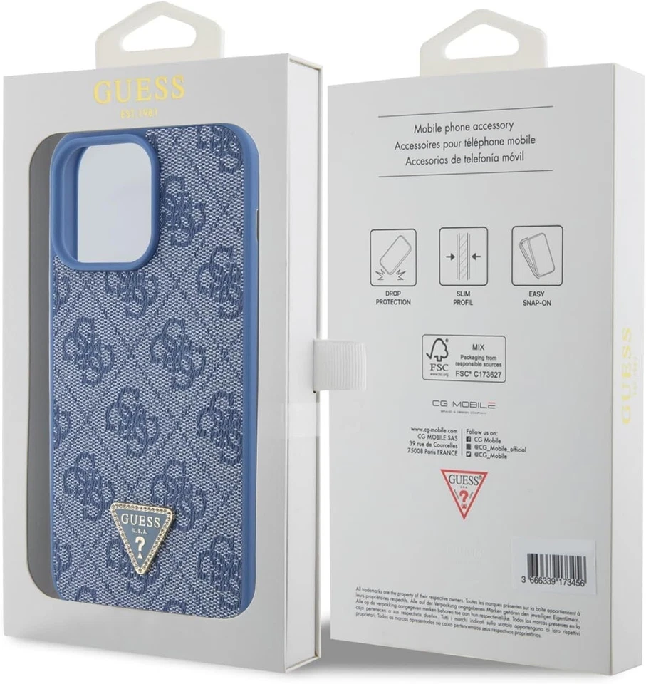 Custodia/Cover Guess iPhone 15 Pro Max 6,7" Pelle Strass 5G GUHCP15XP4TDPB - Immagine 2 di 4