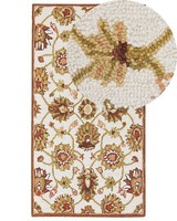 Moderner Wollteppich Mit Orientalischem Muster 80 X 150 Cm Beige/Braun Ezine
