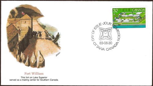 🍁Canada  #984     "FORT WILLIAM ONTARIO"    Brand New  1983  Fleetwood Cover