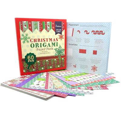Mache Deine Eigene Weihnachten Dekorationen 60 Teile Origami Kinder Spaß Neu