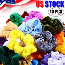 10 Pcs Hair Scrunchies Velvet Elastics Hair Ties Scrunchy Bands Ties Ropes Gifts