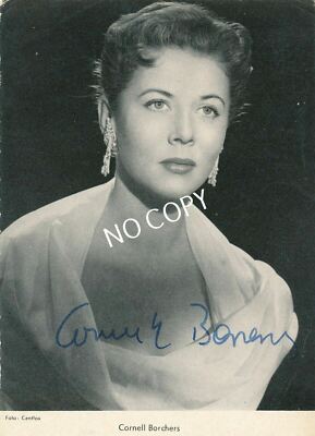 100% Original Autogramm Autograph Karte handsigniert Cornell Borchers E1.24