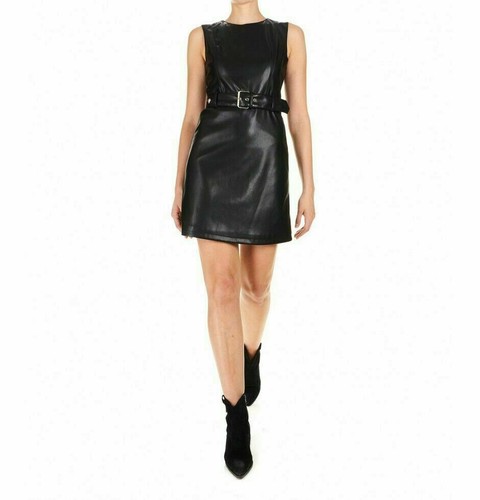 Mini Abito Da Donna My Twin Twinset Vestito In Ecopelle Nero 191MP2021 |  eBay