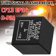 Turn Signal Hazard LED Flasher Relay CF13 3Pin No Fast Hyper-flash Blinker 3-pin