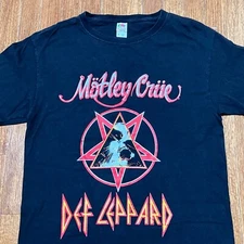 Def Leppard Motley Crue Joan Jett Poison T Shirt Women L Large 2022 Tour