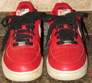 supreme shoes red and white