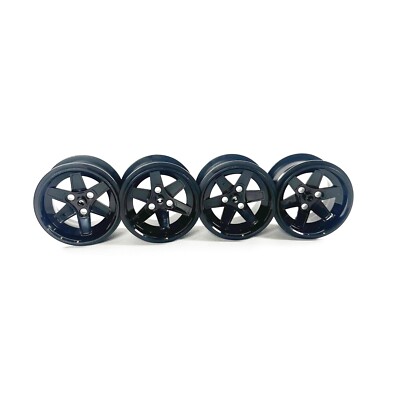 Custom 4 pcs Plastic Black rims wheels hubs 22969 for Lego F1 8458