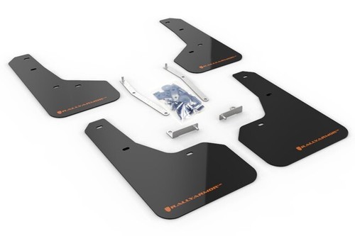 Rally Armor UR Black Mud Flaps w/ Orange Logo for 2019-2021 Subaru Forester - Picture 2 of 7