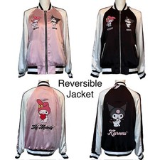 Hello Kitty And Friends x Forever 21 Reversible Pink  Black Small Bomber Jacket
