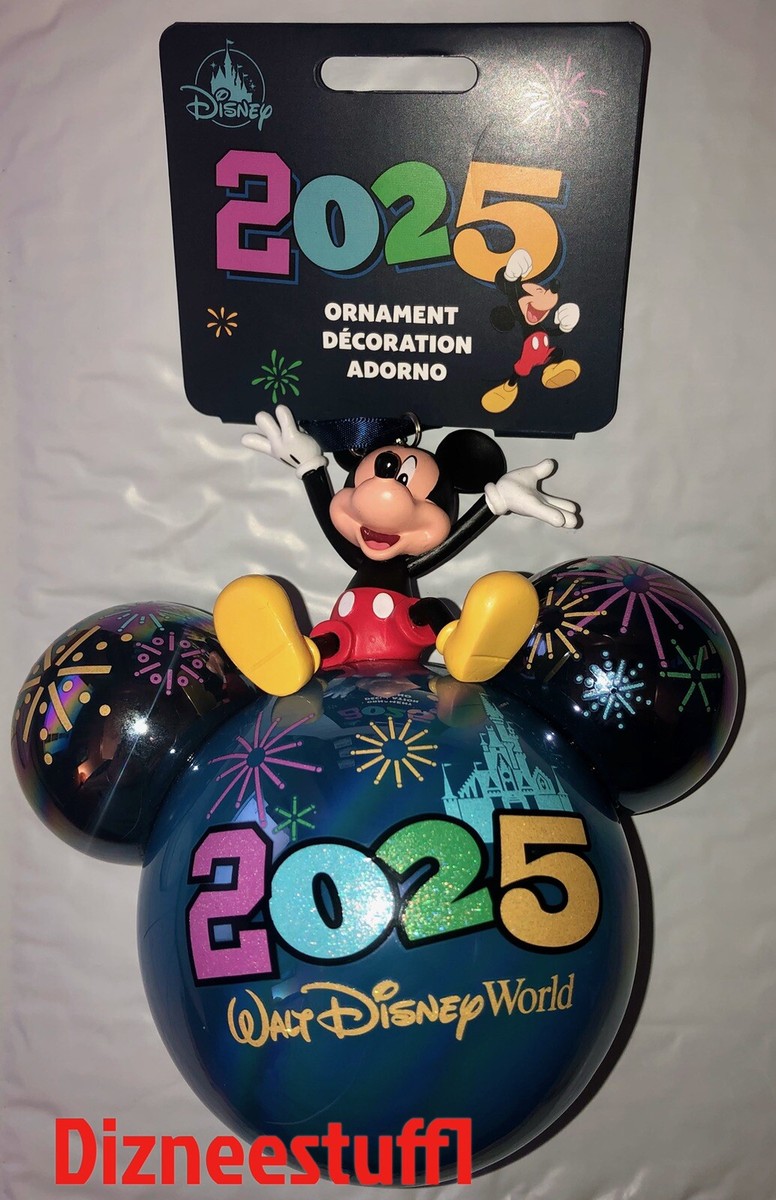Nwt 2025 Walt Disney World 4 Parks Mickey Mouse Icon Glass Ball