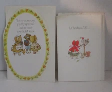 (2) VINTAGE American Greetings Sunbonnet Kids Greeting Cards - NEW!