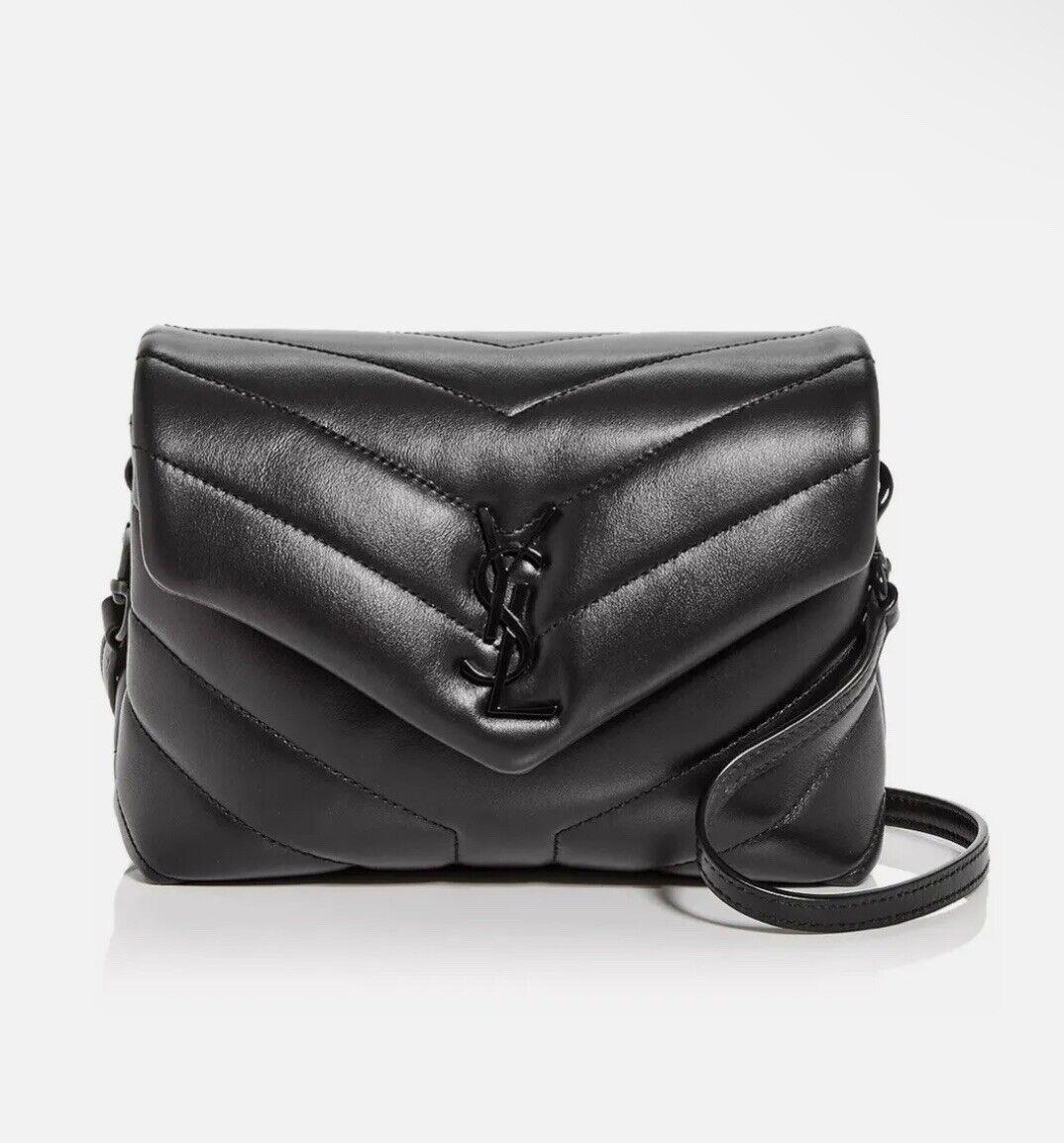 Borsa a tracolla Saint Laurent YSL monogramma giocattolo LouLou trapuntata Chevron $2100