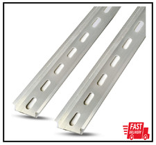 2 Piece DIN Rail Slotted for Hardware Components Mounting, Aluminum Din Rails