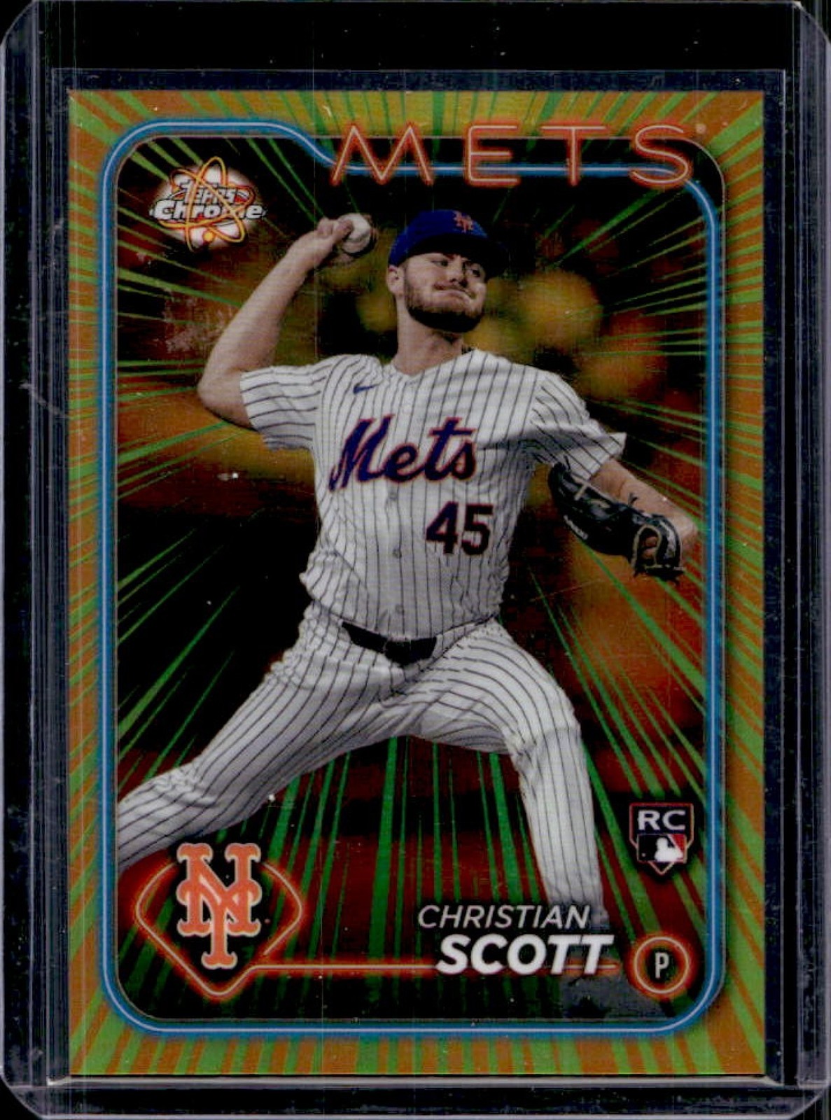 2024 Topps Chrome Update Christian Scott Radiating Rookies RC Rookie #RR-28 Mets