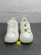 Sneakers bianca con platform donna "Gold&gold"
