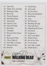 2016 Cryptozoic The Walking Dead Season 4 Part 1 Checklist Cards 1-72 #72 2a1