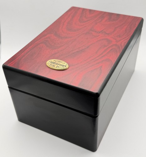 Vintage Thompson & Co. 1915 Cherry Wood Cigar Box Humidor Box Only