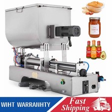 120W Paste Liquid Filling Machine Mixing Viscosity Sauce 80L Hopper 100-1000ml