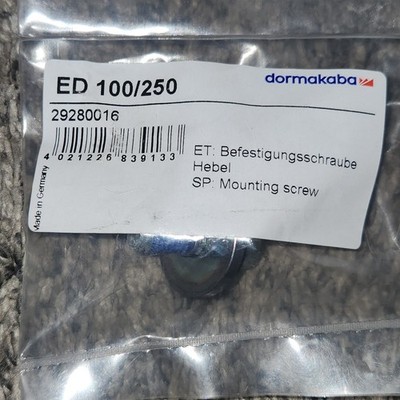 Dormakaba ED 100/250 Series ADA Operator SP Mounting Screw NEW Dorma 29280016