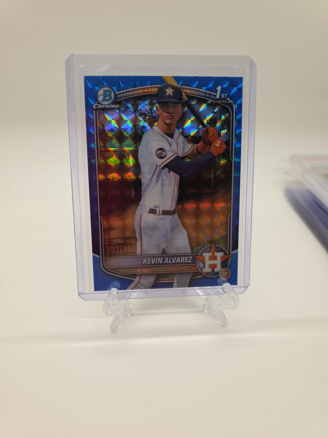 2025 Bowman Chrome - Kevin Alvarez, #BCP-227 Blue Geometric Refractor /150