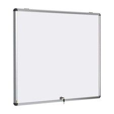 MASTERVISION VT380109150 Enclosed Bulletin Board,38" W,47" H 52XH28