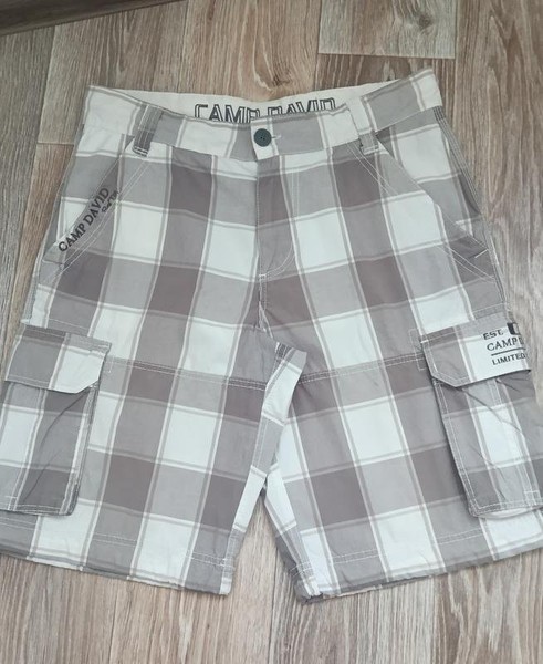 Men Camp David Shorts Grey Cotton 32 / M / 46