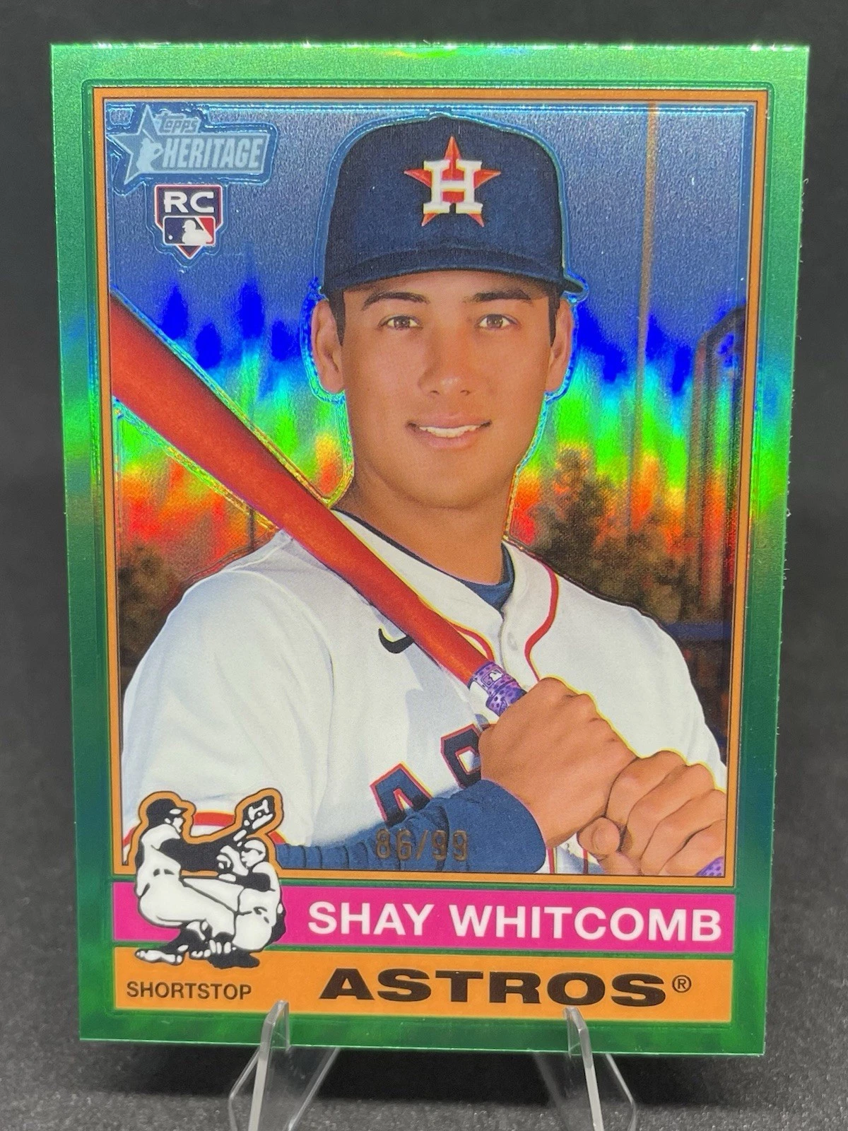 2025 Topps Heritage - Shay Whitcomb - Green Chrome /99 - #362 - (RC)