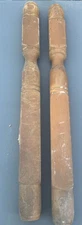 2 Turned WOOD 28” Tall Newel Bed POST Column ARCHITECTURAL SALVAGE Finial