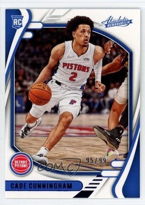 2021 Panini Chronicles Absolute Blue 95/99 Cade Cunningham #214 Rookie RC 1e7g