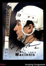 1995-96 Be A Player Autographs #S134 Al MacInnis ON CARD AUTO HOF