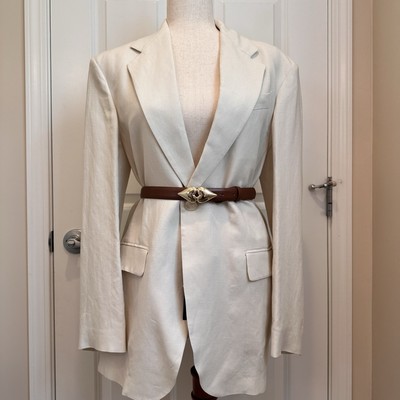 NWT Weekend Max Mara  from lily with love  Linen Blazer Sz: L Spring/Summer