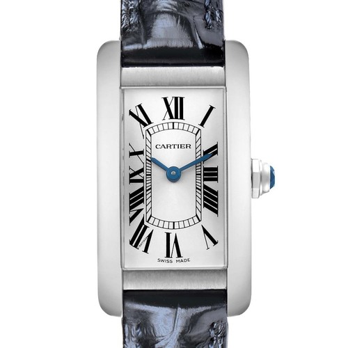 Cartier Tank Americaine Steel Silver Dial Ladies Watch WSTA0016