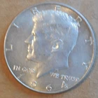 1964 P 90% Silver Kennedy Half Dollar Actual coin pictured [#107P]