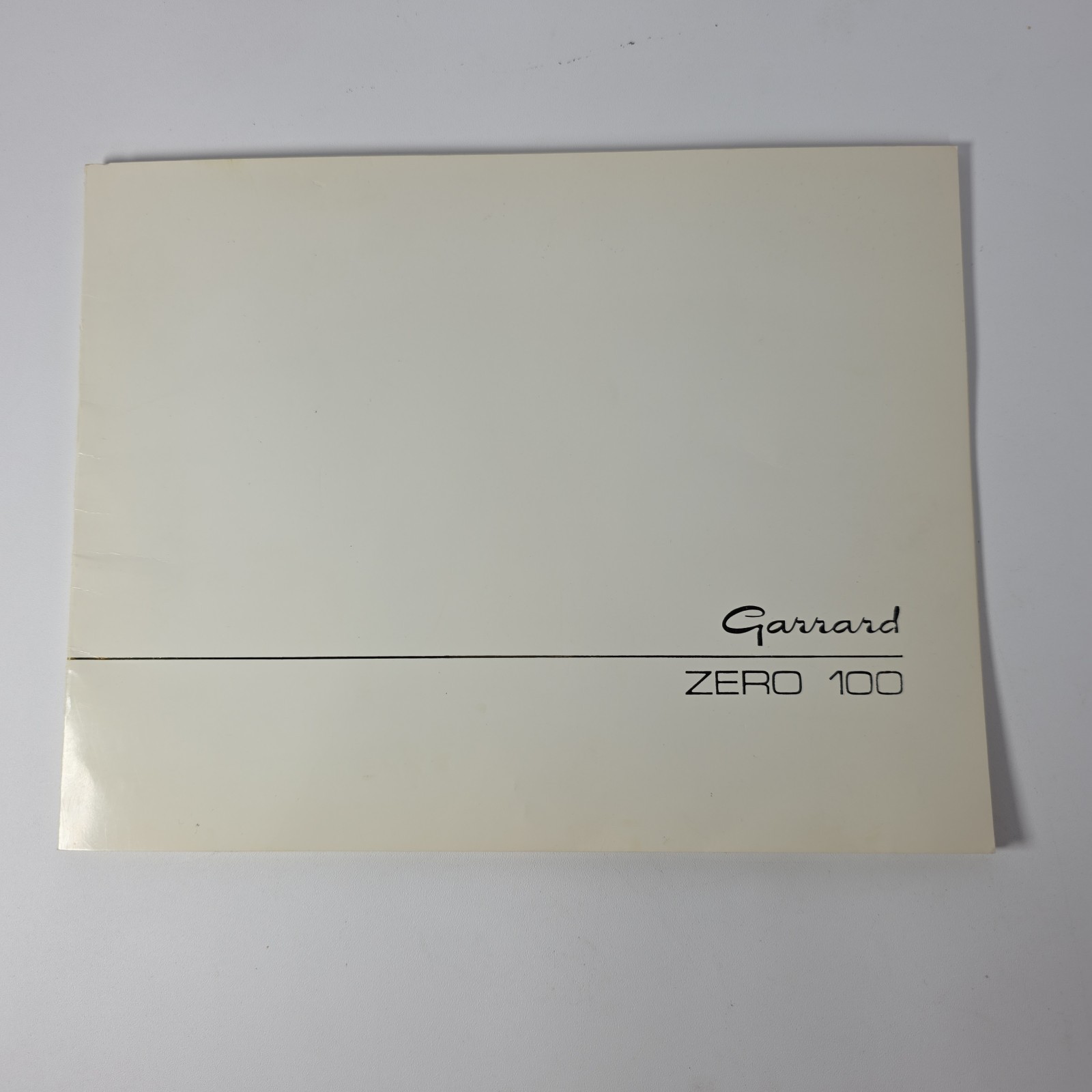 Garrard Zero 100 Automatic Transcription Turntable Instruction Manual Original