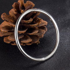 925 Sterling Silver 4MM Bangle Bracelets for Women Luxury Quality Jewelry Wholes