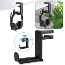 360 Gaming Headphone Hook Holder Hanger Headset Under Desk Earphone Stand Mount