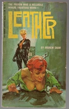 Leather Vintage Lesbian BDSM Paperback Robert Bonfils Andrew Shaw Sleaze 1966
