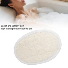 Loofah Pad Exfoliating Cleaning Soft Bathing Sponge Scrubber with Elastic Band