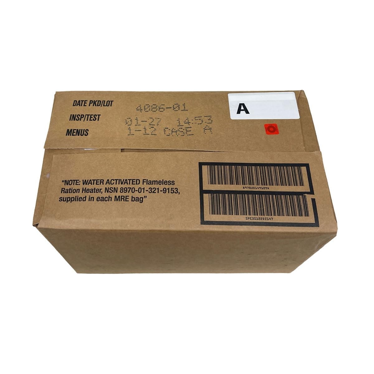 2027 Inspection Dated MRE (Meals-Ready-To-Eat) Case
