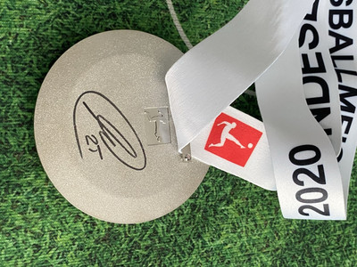 FC Bayern München Bundesliga Repro Medaille 2020 Signiert Thomas Müller Signed