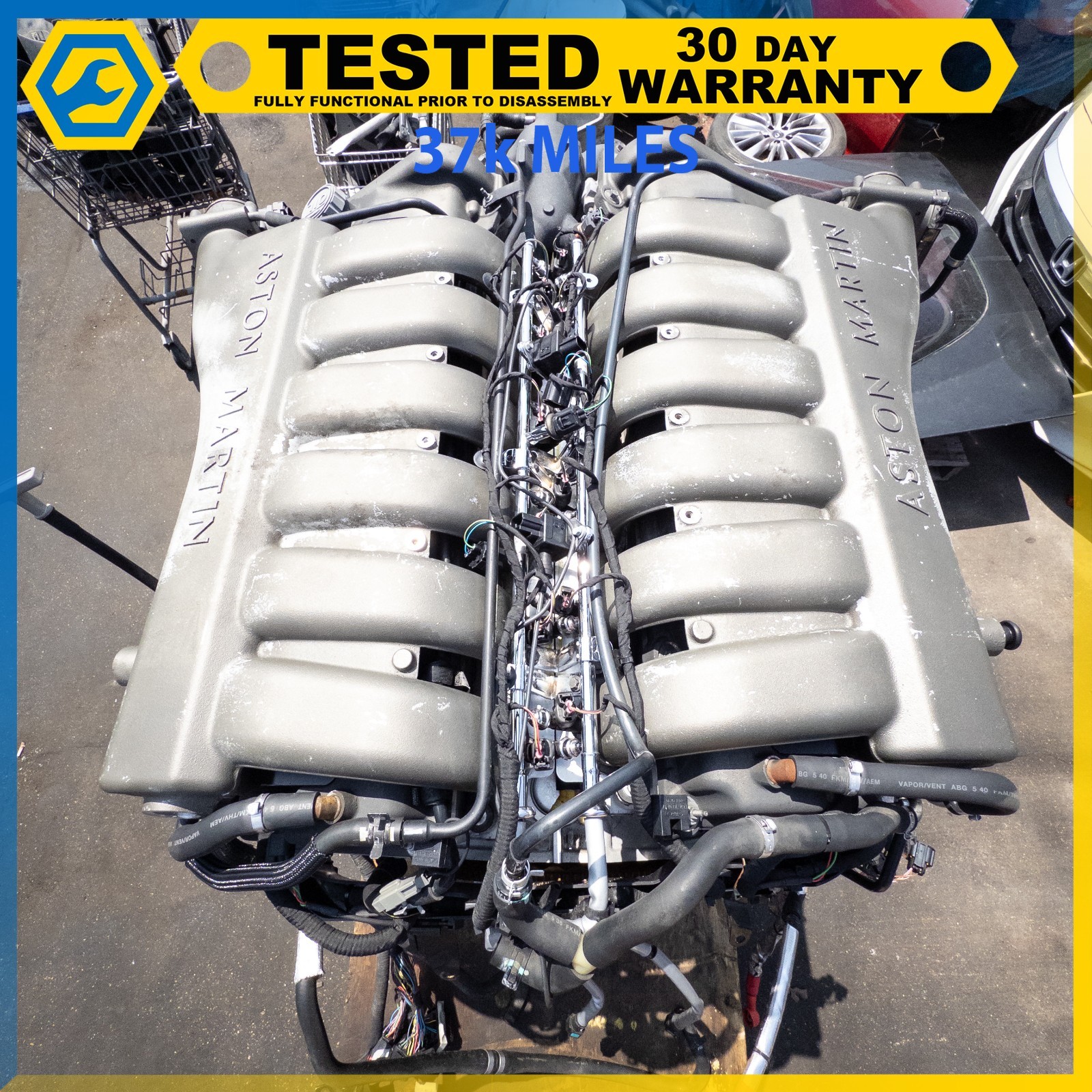 05-08 ASTON MARTIN DB9 AM4 5.9L V12 ENGINE MOTOR ASSEMBLY OEM