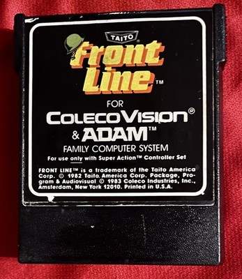 Coleco Vision  Adam Atari  Game Cartridge Front Line