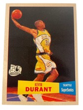 2007-08 Topps 1957-58 Variation Kevin Durant Rookie Card #112. rookie card picture