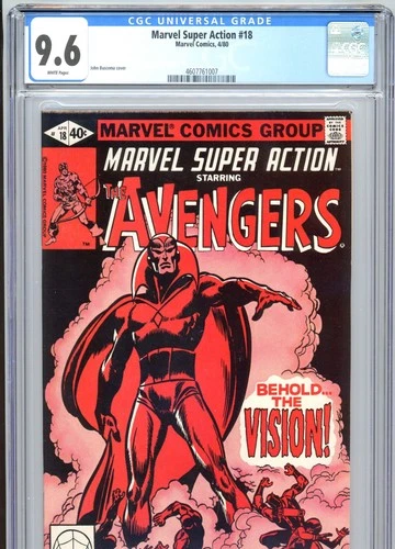 Marvel Super Action #18 CGC 9.6 WP Avengers #57 Reprint Marvel Comics 1980