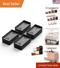 Adjustable Heavy-Duty Furniture Risers: Elevate Beds & Sofas, Support 1300 Lbs