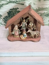 OFFERS - Vintage Fontanini Nativity Set with Stable. 6 Pieces Italian Italy Made