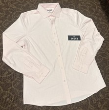 NWT Men s Rhone State Of Mind Slim Fit Shirt Pink Check Size Large